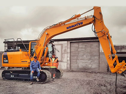 Stanley Hunt Komatsu PC 130 Excavator
